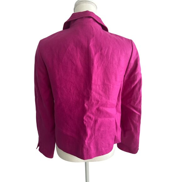 TALBOTS Pink Linen Blend Blazer Jacket Size 2 - Picture 6 of 6